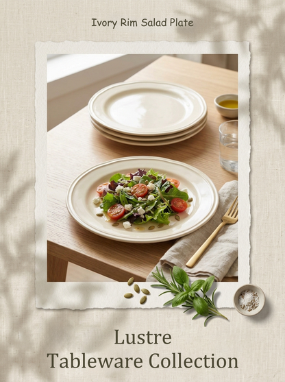 Ivory Rim Salad Plate