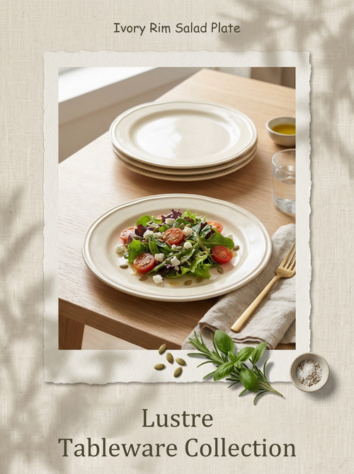 Ivory Rim Salad Plate
