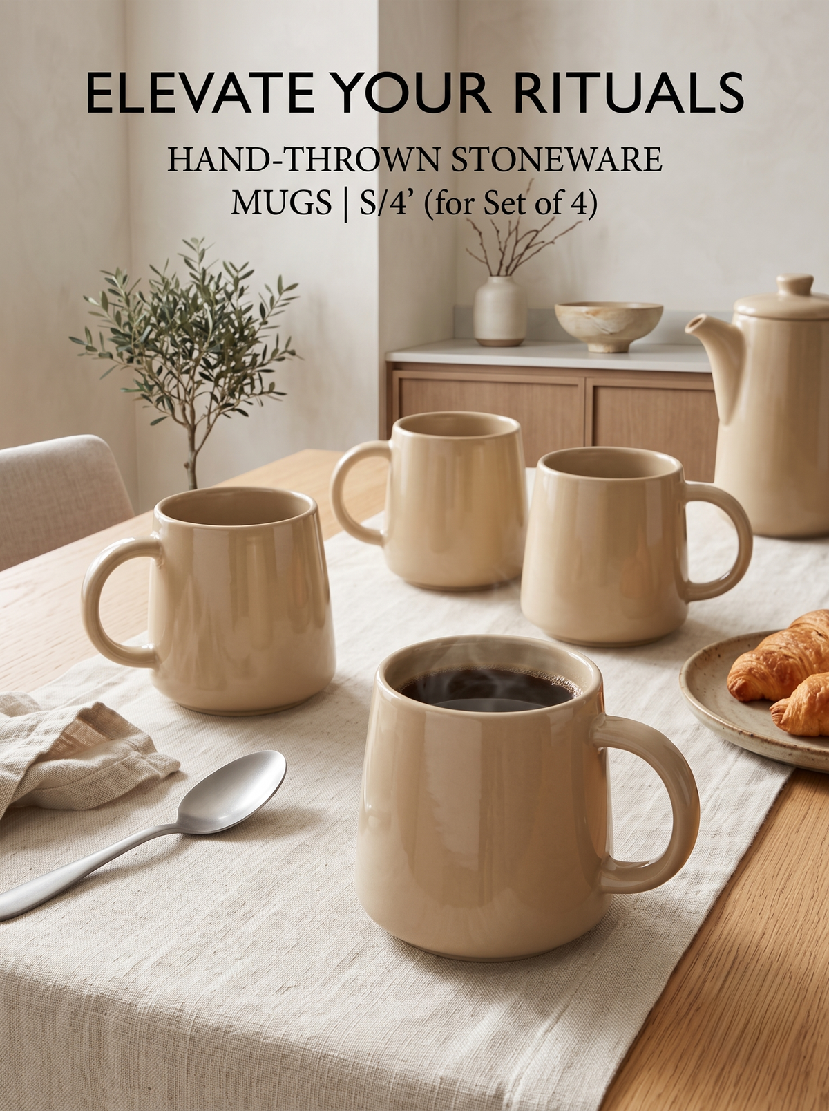 Soft Beige Mug Set