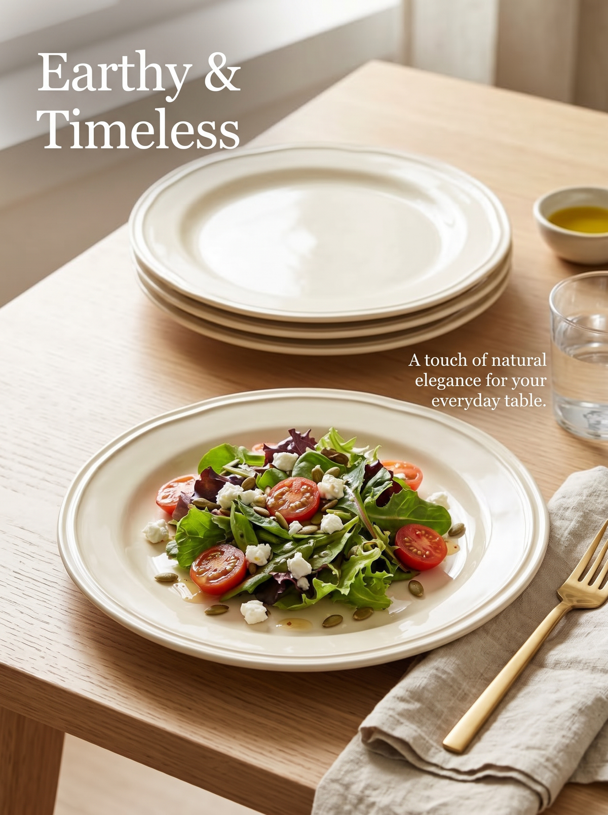 Ivory Rim Salad Plate